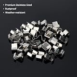 KINGLAKE 100 Pcs Greenhouse Z Clips Stainless Steel 13mm Overlap Glazing view 3