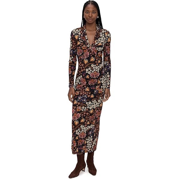 Sea Women's Claude Long Sleeve Midi Dress, Green, XL at Amazon Women's  Clothing store