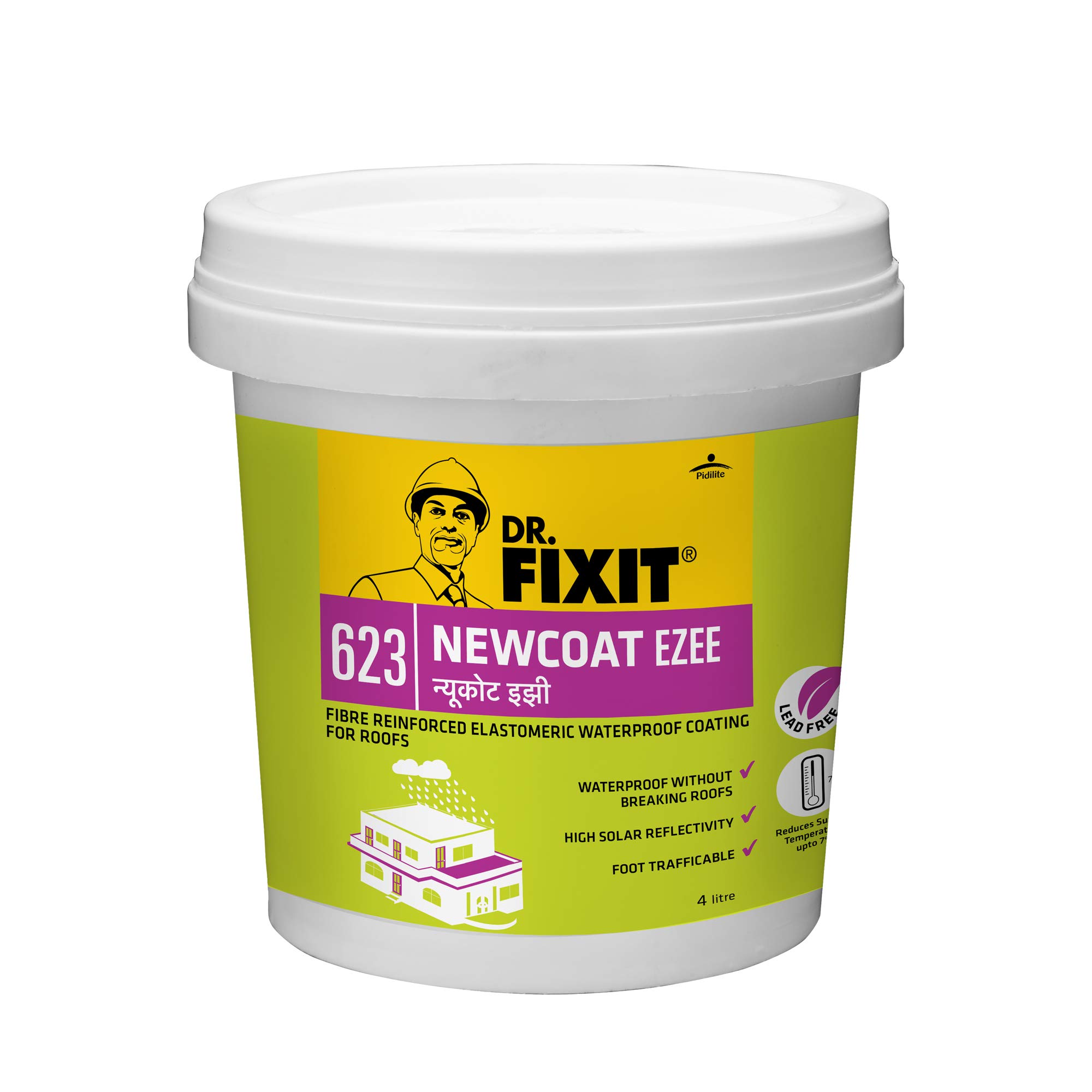 Dr Fixit 623 Newcoat Ezee Waterproof Coating For Roofs 4 Litre Buy Online In Bahamas At Bahamas Desertcart Com Productid