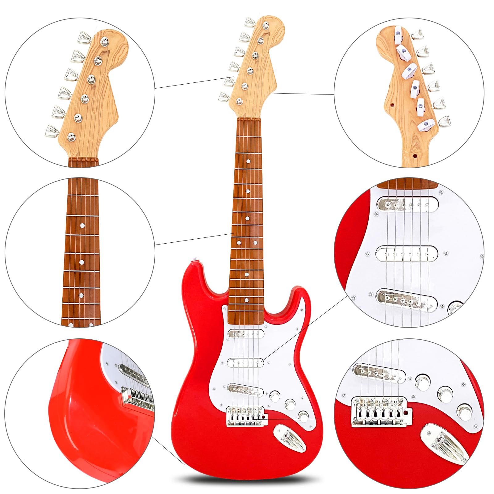26 Inch Guitar Toy for Kids,Portable Guitar Toy Musical Instrument Toy, Educational Learning Musical Instrument Toy for Ages 3-12 Children Birthday Present for Beginner Children Boys Girls