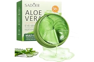 FALUBS Under Eye Mask - 60 PCS Aloe Vera Under Eye Patches - Combat Puffy Eyes, Dark Circles, Fine Lines, and Wrinkles Using Pure Natural Extracts