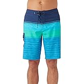 O'NEILL Men's 21 Inch Hyperfreak Divergent Boardshorts - Quick Dry Swim Trunks for Men with Fixed Waist and Quick Dry Fabric