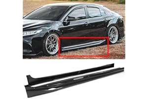 skkyoro Side Skirts Extensions 4Pcs for Toyota Camry LE SE XSE XLE 2018 2019 2020 2021 2022 2023 2024 2025 Yofer V1 Style Rocker Panel Lip Splitter (Glossy Black)