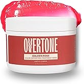 Overtone Semi Permanent Hair Color Conditioner, Golden Rose, 8 oz, Nourishing, Damage-Free, Color Depositing Mask for All Hair Types with Shea Butter & Coconut Oil, Vegan & Cruelty-Free