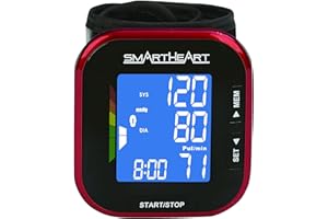 Smartheart Adult Cuff Wrist Digital Blood Pressure Monitor Black Device 1 Each