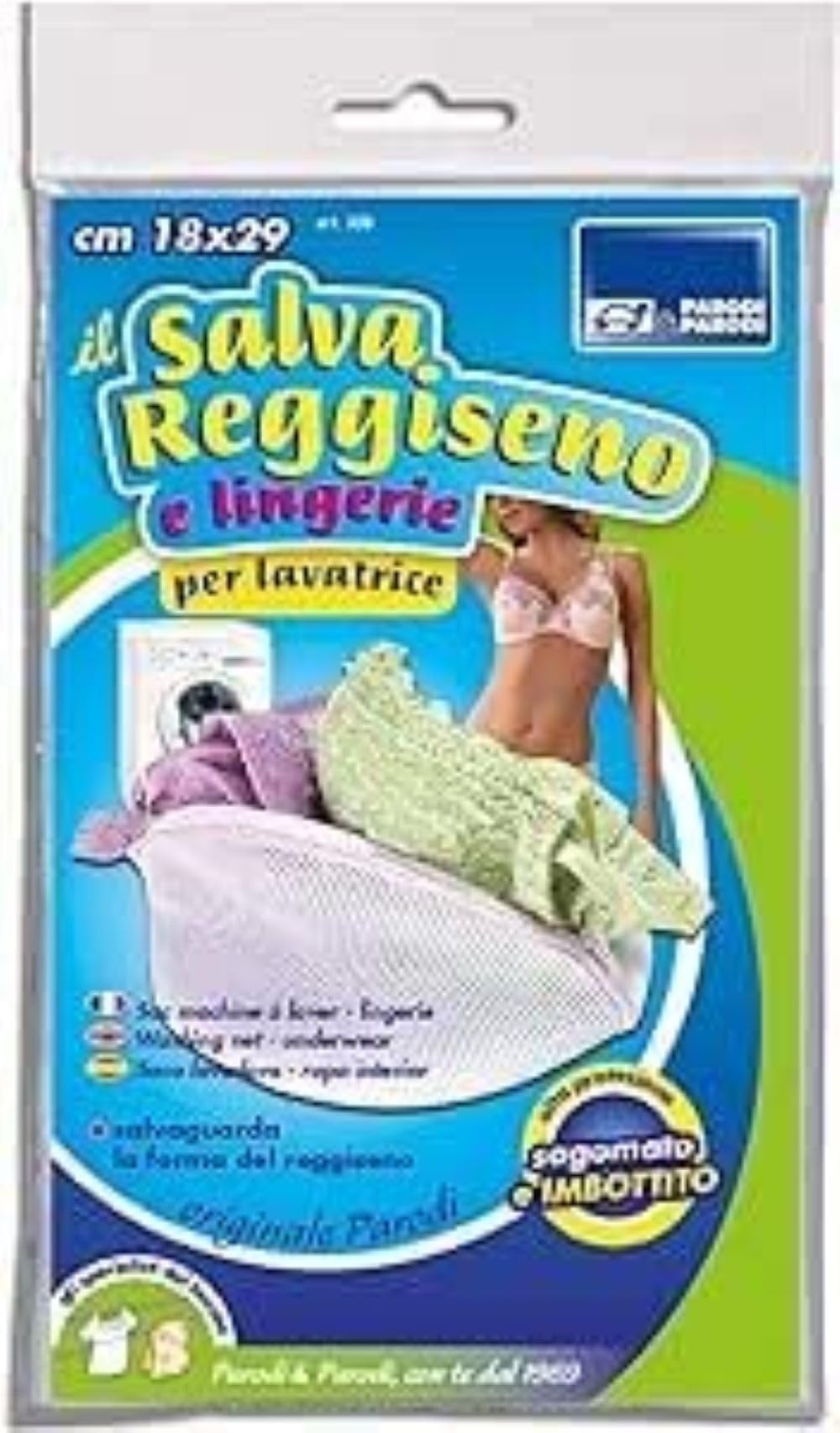 Parodi & Parodi Save Padded Bag Washing Machine Bra, Polyester, white, 18X29 cm