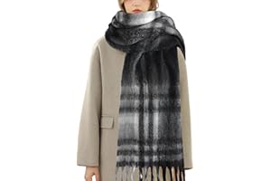 Ymomode Women's Fall Winter Scarf Scarves for Women Gifts Plaid Blanket Scarf Soft Chunky Large Blanket