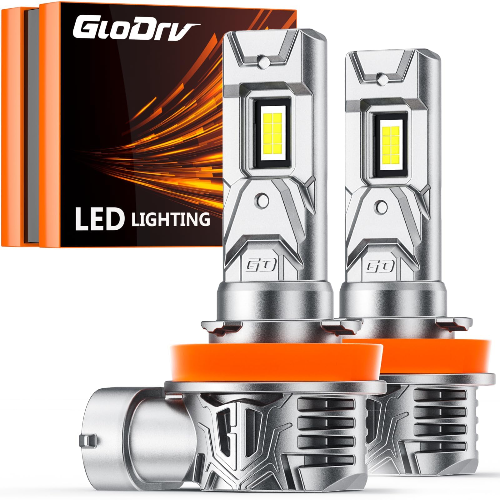 Photo 1 of GloDrv [2026 Upgrade] H-11 Fog Light Bulbs [Latest & Brightest] 24000lm 600% Brighter 1:1 Mini Size Design With 6000k Cool White?Direct Installation Fog Light Bulbs Plug and Play, Pack of 2