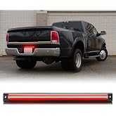 LED Tailgate Light Bar for Ram 2500 3500 Dually Models 2006-2018 | SHINEFIT F1 Strobe Flash LED Tailgate Light bar Smoked Lens
