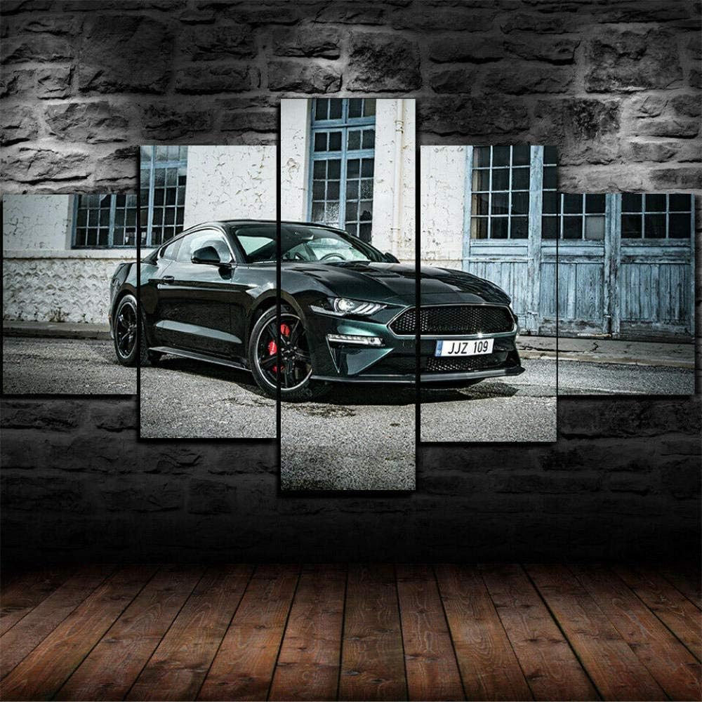 GSDFSD Lienzo Decorativo para Pared Mustang Bullitt Super Coche