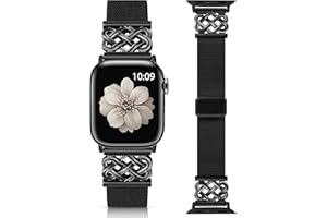 TOYOUTHS Magnetic Stretchy Band Compatible with Apple Watch Band 38/40/41/42/44/45/46/49mm Women Men Celtic Knot Soft Elastic