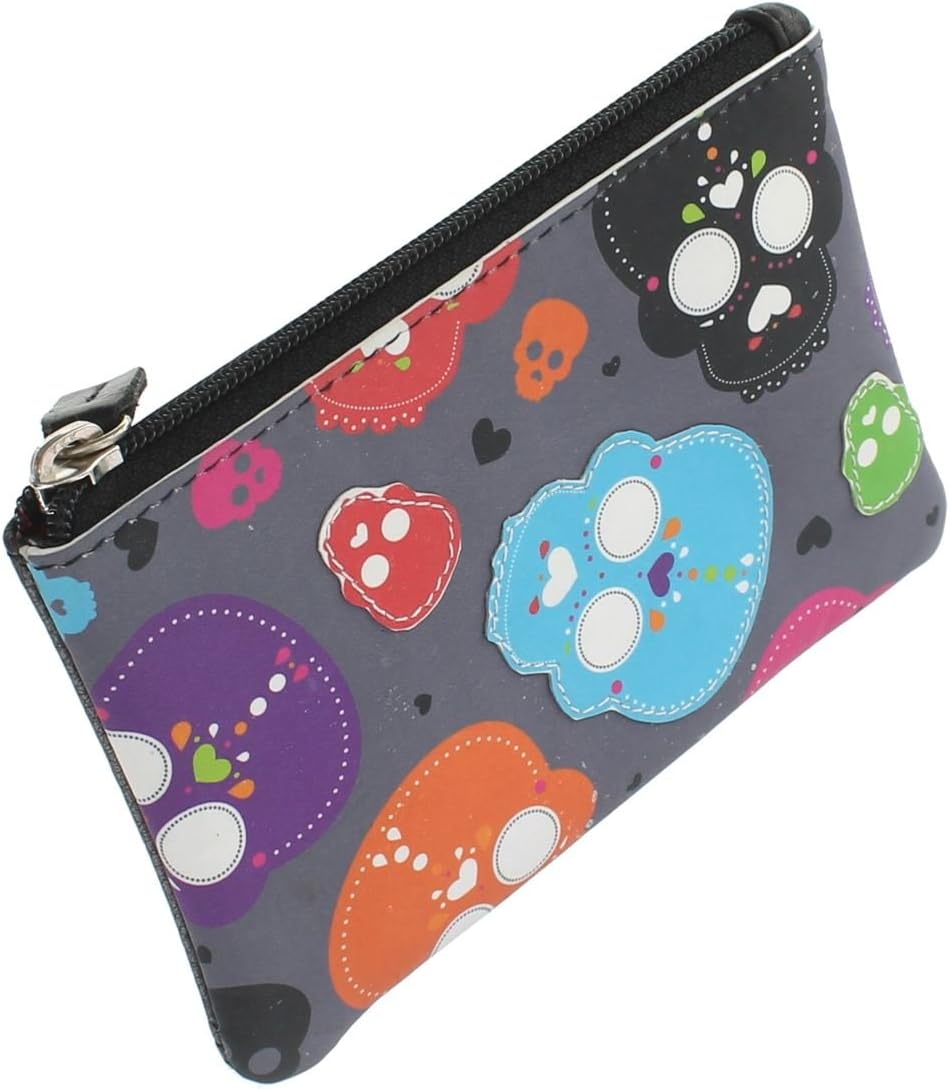 Mala Leather Applique and Printed Leather Coin Purse 4115_11 Skulls - Image 4