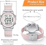 Hearkent Pedometer Watch for Women Pink 30M Waterproof Step Calorie LCD view 2