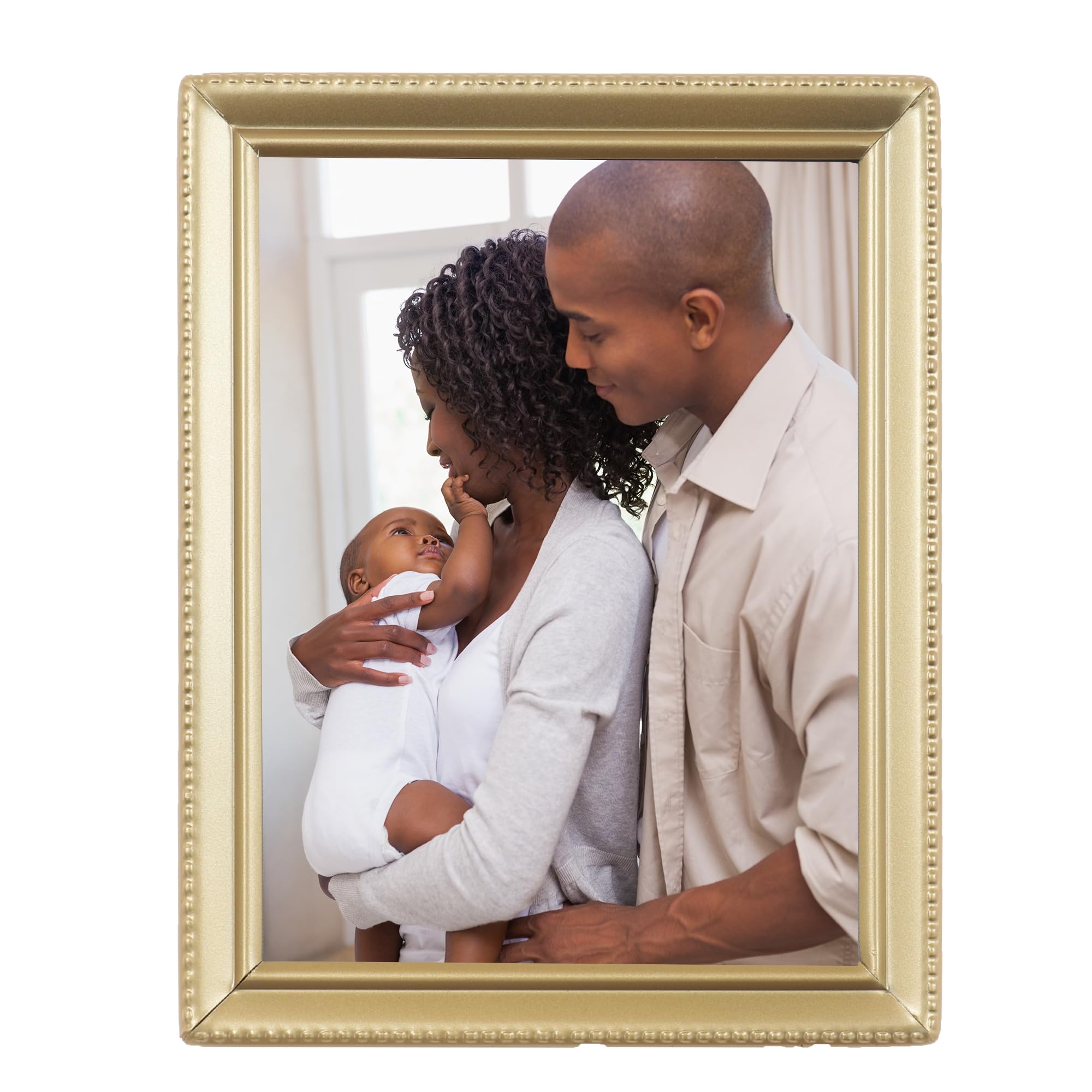 Lawrence Frames Bead Border Design, 4x5, Satin Gold โ image 1