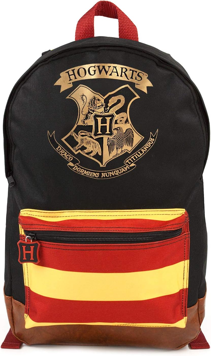 Harry Potter Hogwarts Crest Premium Stripe School Backpack Bag Amazon