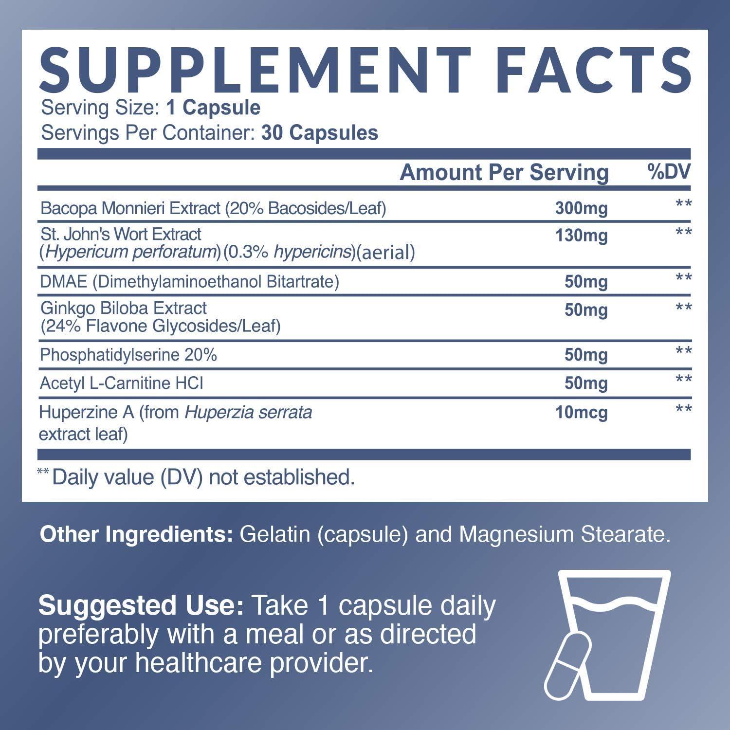 Havasu Nutrition Extra Strength Brain Supplement for Focus, Energy, Memory and Clarity, Mental Performance Nootropic with St Johns Wort, Supports Brain Function for Men and Women - 30 Capsules: Health & Personal Care