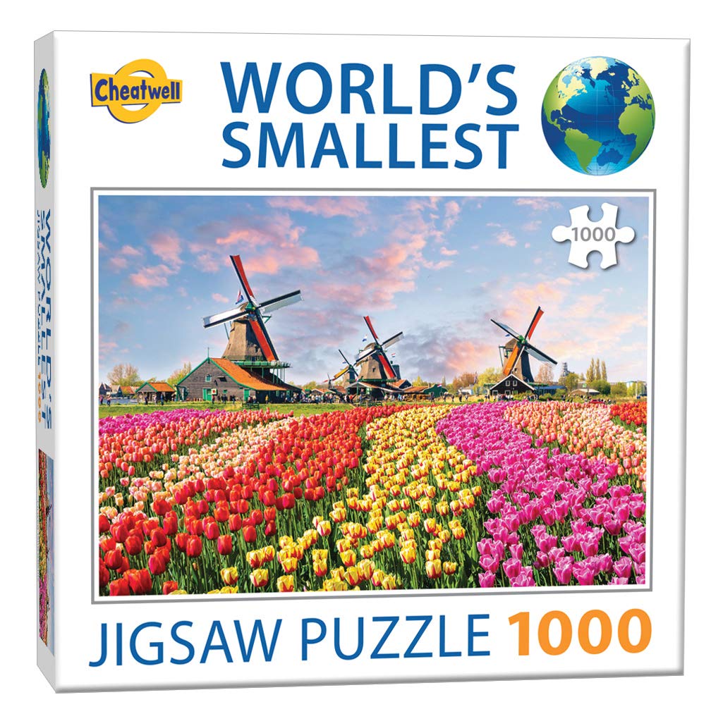 Cheatwell Games 13190 EA World's Smallest Puzzles Dutch Windmills, red — image 1