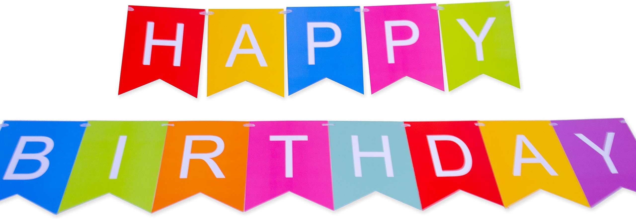 KEIRA PRINCE CRAFTS Happy Birthday Banner Sign,Bright and Colorful