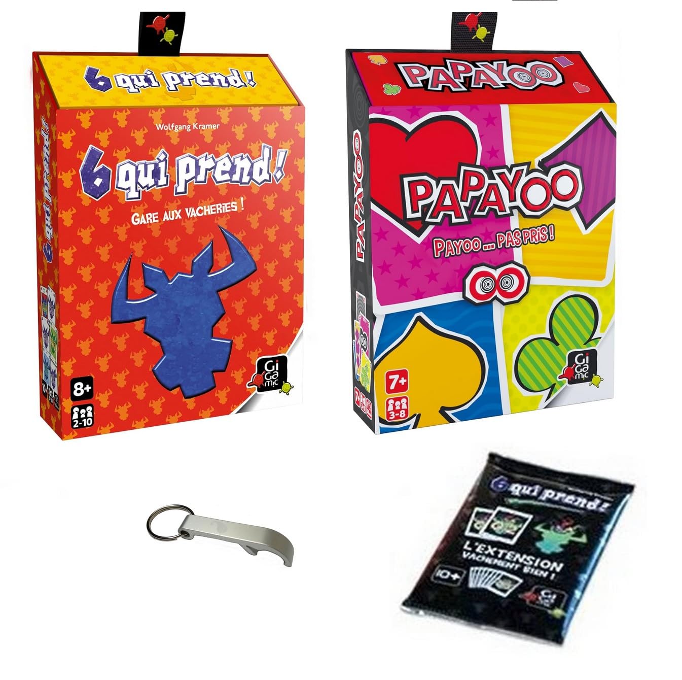 Set of 2 Games: 6 Takes + Papayoo + Cow Extension + 1 Blumie Yoyo