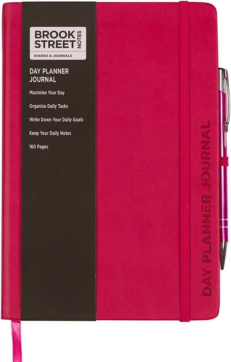 Day Planner Notebook - Hardback A5 (Fuchsia Pink)