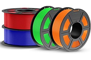 JAYO PETG Filament 1.75mm 4.4KG, Strong Toughness PETG 3D Printer Filament, 1.1 KG Per Spool, 4 Spools, Dimensional Accuracy 