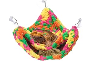 ZhouBoat Hammock for Bearded Dragon Tank, Bearded Dragon Accessories Reptile Hammock Decor Suitable for Summer Winter Habitat Lizard Hammock with Suction Cup Hook