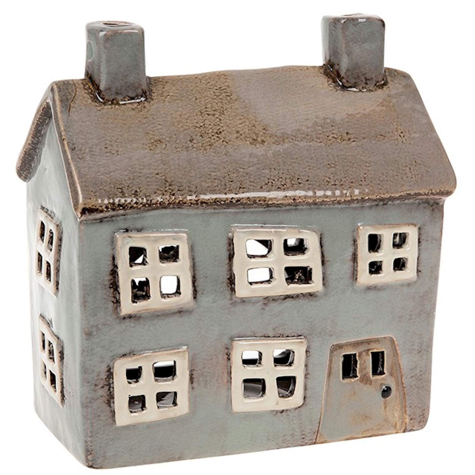 Village Pottery Grey House Tealight Holder