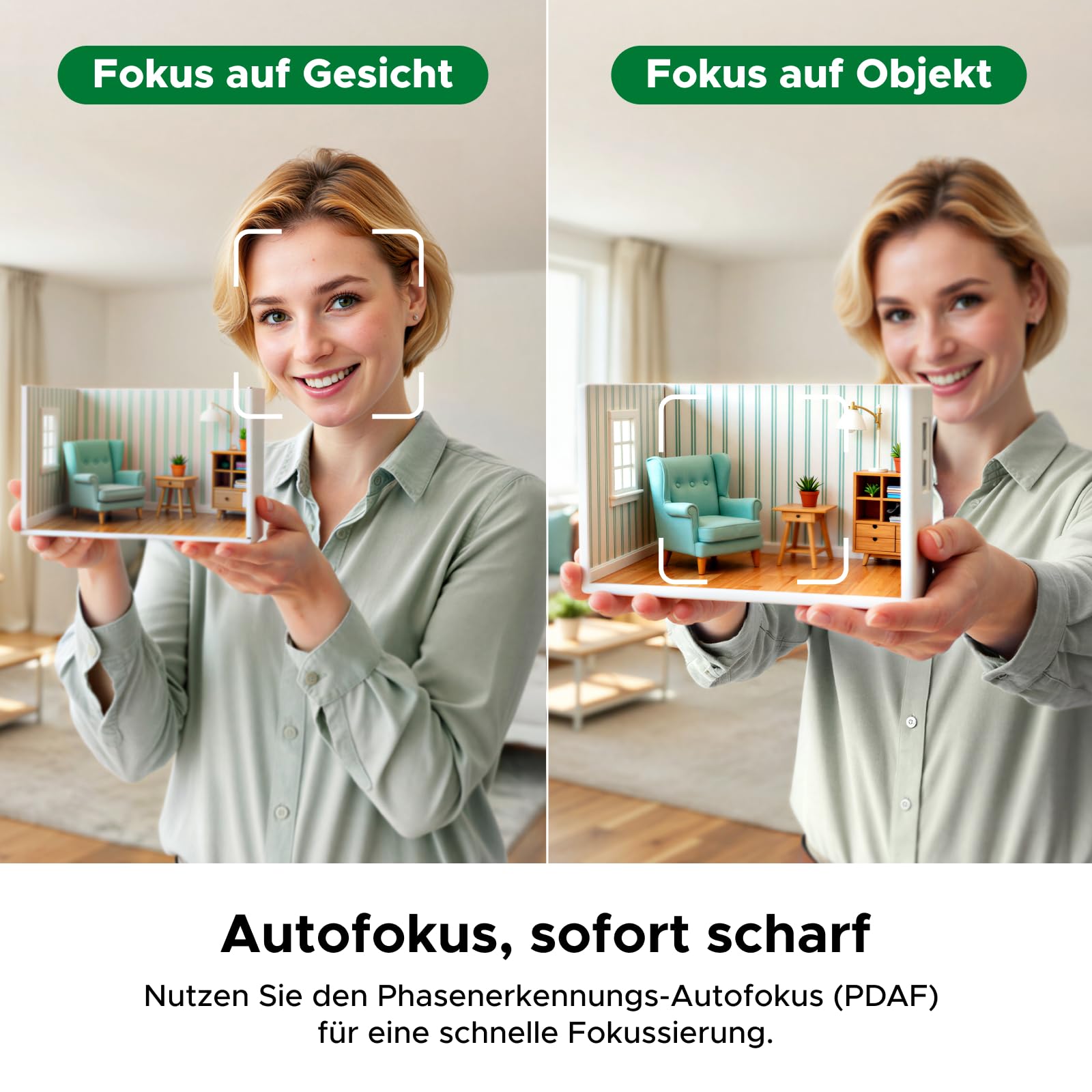 UGREEN FineCam Pro 4K Webcam mit 1/2" Sensor, AI Framing, KI-Gestensteuerung, 7 Filteroptionen, KI-Rauschunterdrückung, PDAF Autofokus, PC Kamera für Live-Streaming, Videokonferenzen, Zoom, Switch 2 8