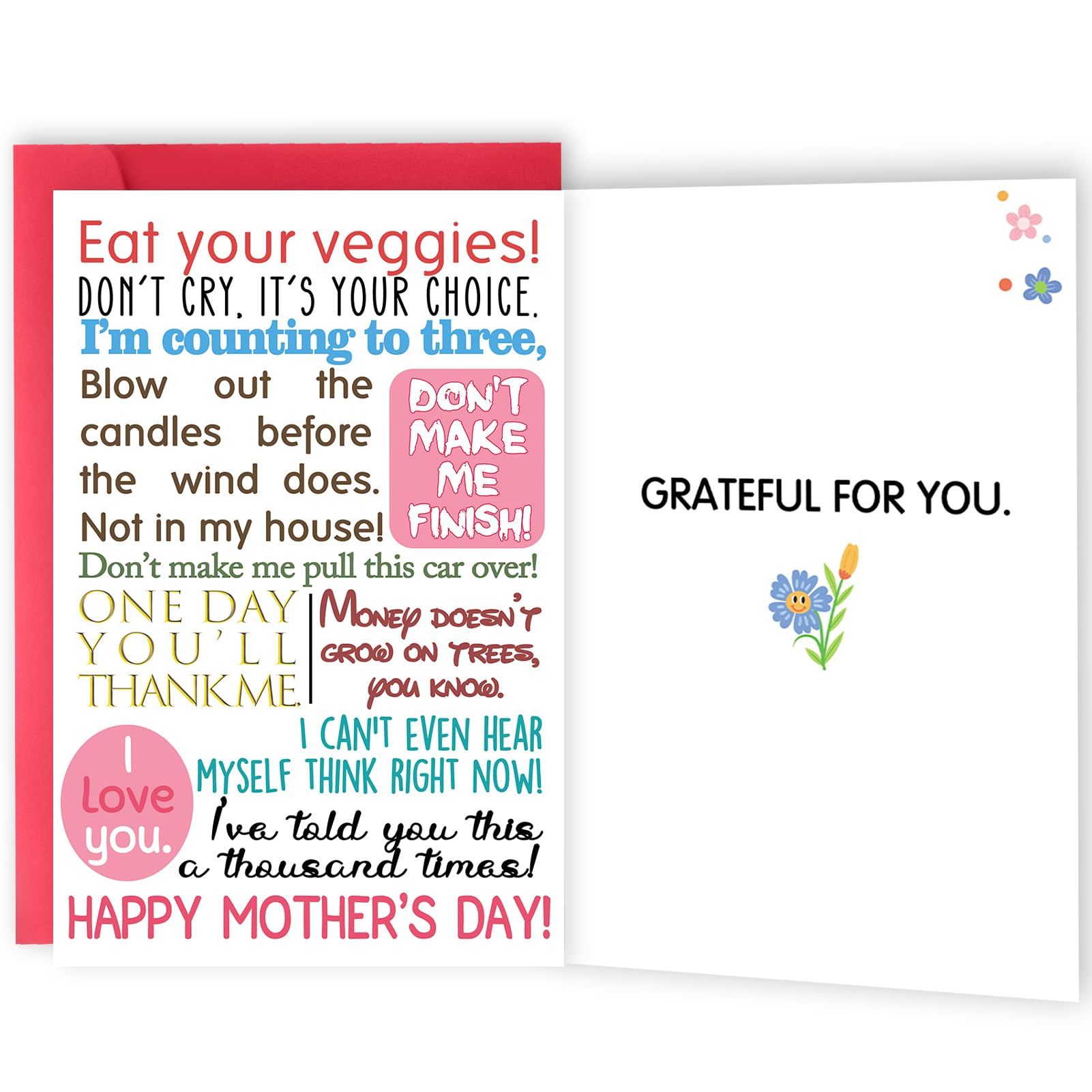 Photo 1 of  3ICOOLYI Funny Mother’s Day Card – Hilarious & Relatable Gift for Mom, Classic Mom Phrases, Happy Mothers Day