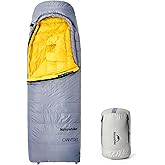 Naturehike 0 Degree Ultralight Down Sleeping Bag for Adults, 650 Fill Power, Backpacking Cold Weather Sleeping Bag with RDS Down, -2℉ / 18℉ Sleeping Bags for Camping, Hiking
