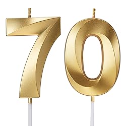 70th Birthday Candles Numbers for Cakes Candle