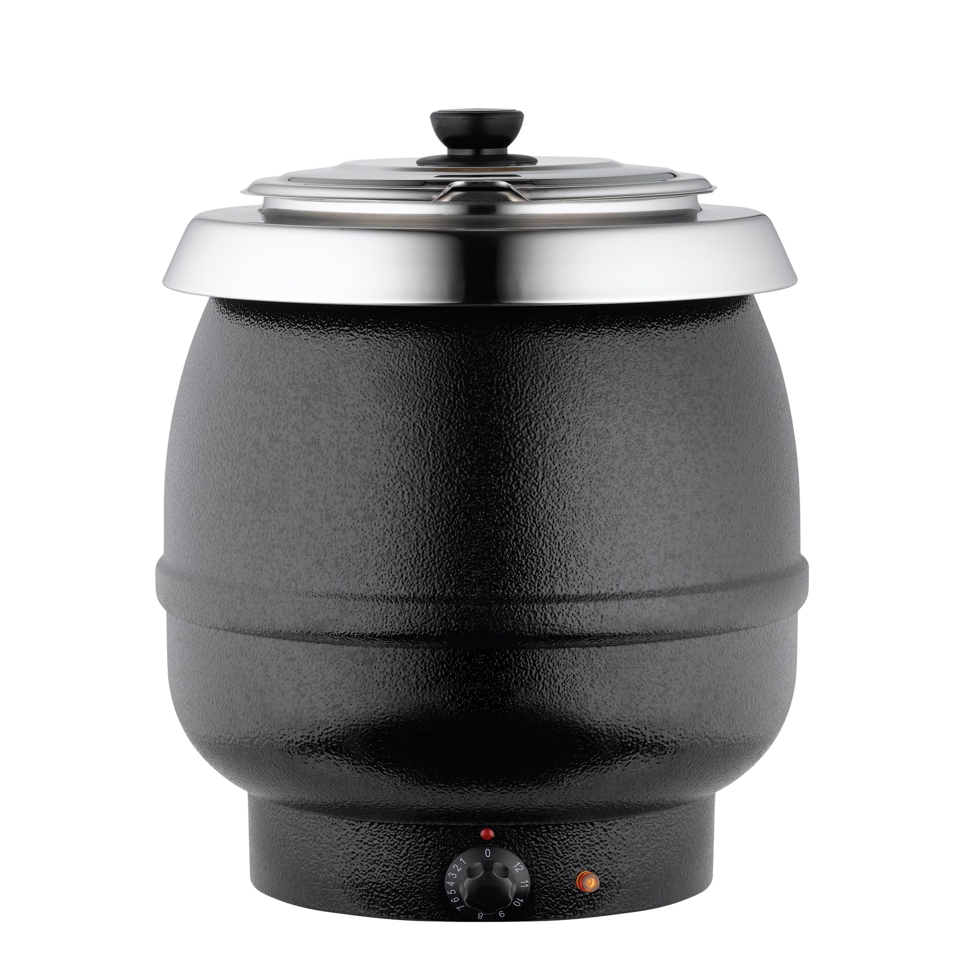 Dualit 10 Litre Hotpot Soup Kettle - Large Soup Kettle - Wet and Dry Heat - Hand Built in the UK - Stainless Steel - Durable - Hinged removable Stainless Steel Lid - Graphite
