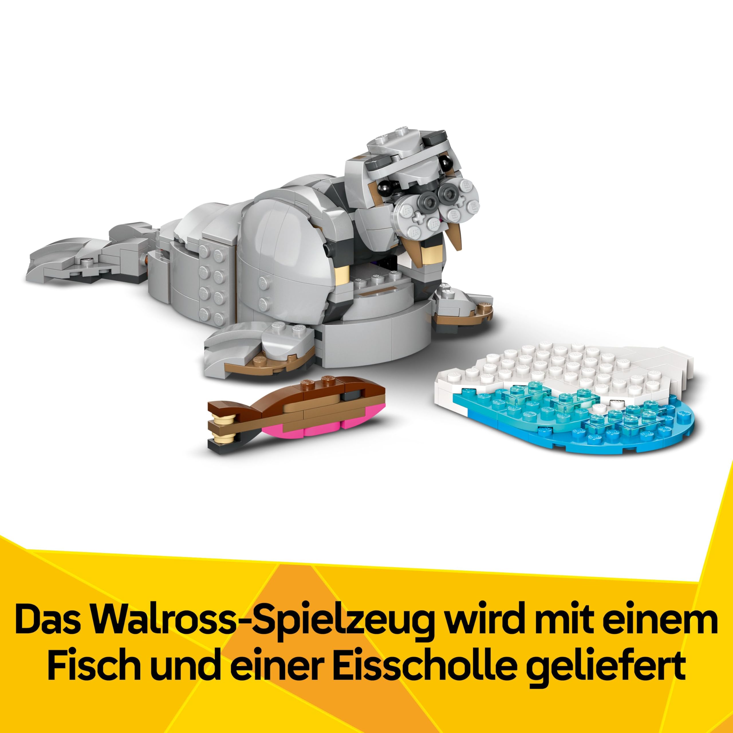 LEGO Creator 3in1 Wilde Tiere: Prächtiges Nashorn mit Vögeln - Kinder Spielzeug mit Tierfigur - Figur verwandelt sich in ein Nilpferd oder Walross - Geschenk für Mädchen und Jungen ab 9 Jahren - 31171 5