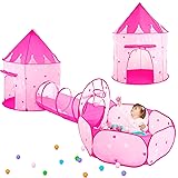 PigPigPen 3pc Kids Play Tent for Girls with Ball