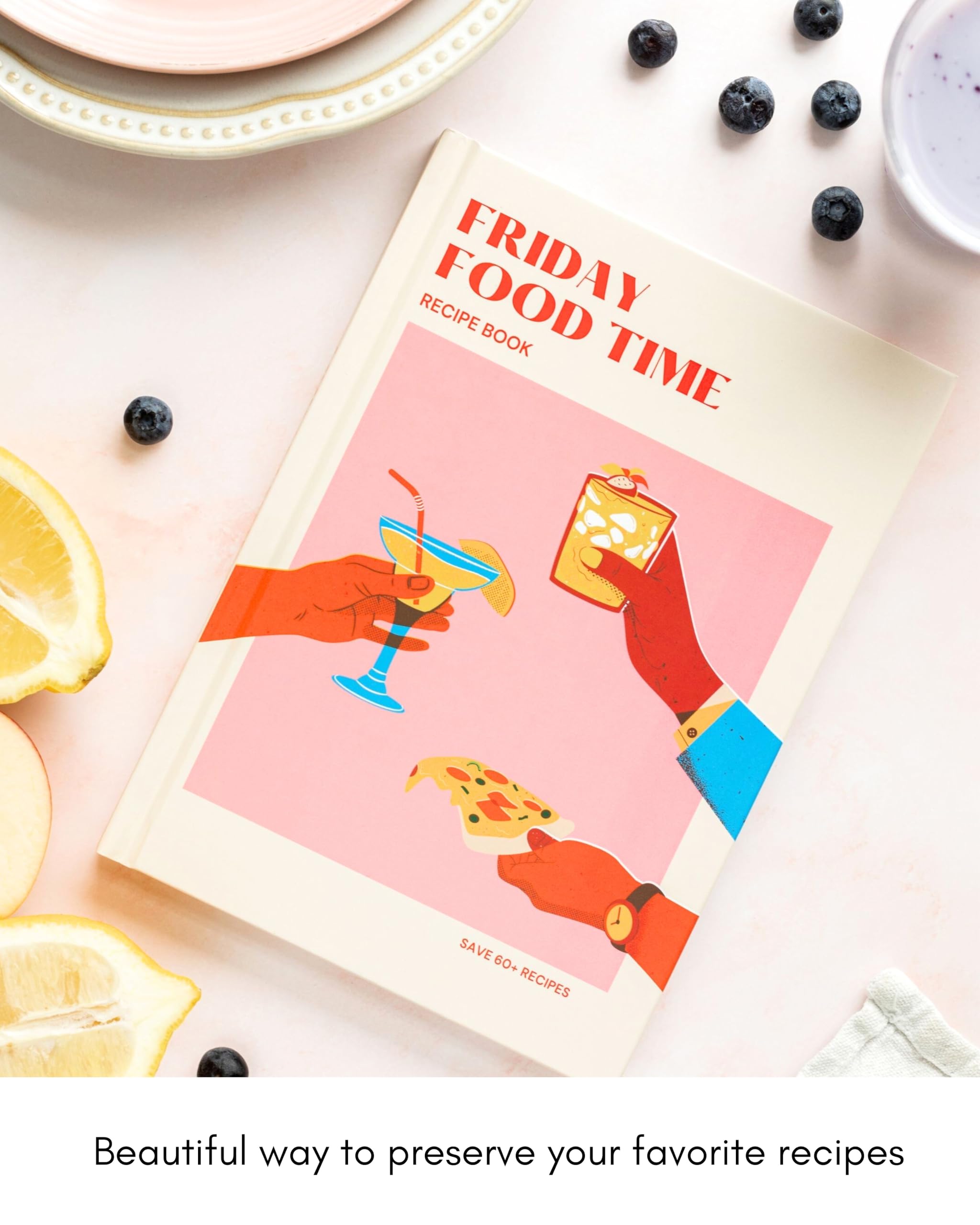 Lamare Blank Recipe Book to Write in Your Own Recipes – Cute DIY Cookbook & Recipe Journal – Perfect Blank Recipe Notebook for Family Keepsakes