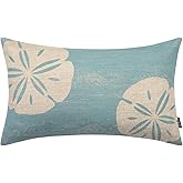 TRENDIN Beach Pillow Cover 12X20 Sea Marine Decor Rectangular Linen Cushion Case Sofa Rustic Home Decorations Blue PL1101TR