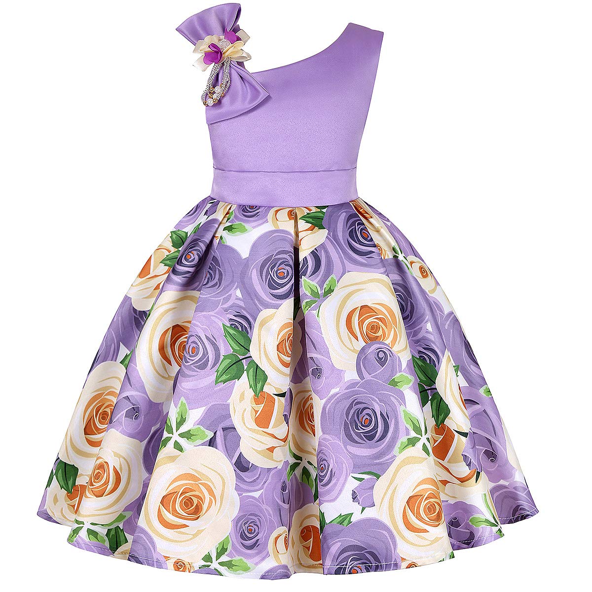 Cichic Girls Party Dress 2-10 Years Flower Girl Wedding Dress Elegant Kids Formal Dress