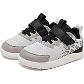 MORENDL Wide Toddler Shoes Boys Sneakers Baby Walking Shoes Boy Running Shoe Zero Drop Comfort Tennis Outdoor Activities White Black Grey Size 7