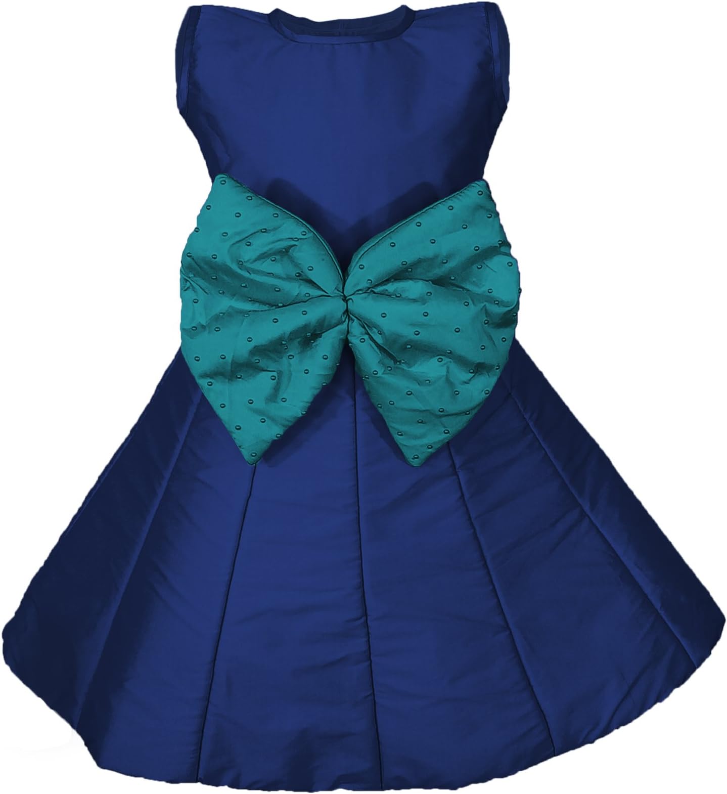 JBN Creation Girls Navy Blue Cotton Silk Light Weight Designer Dress