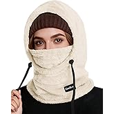 Ski Mask Fleece Balaclava, Winter Face Mask Windproof Neck Cover Warmer Hat Hood for Men Women