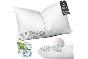 HOTELLA Luxury Bed Pillows Standard Size Set of 2 - Fluffy & Supportive Rebound for Side Back Sleepers - Relief Neck Pain - Hotel Premium Down Alternative Soft Pillows for Sleeping - Skin Friendly - Cooling