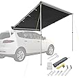 Yescom 6.6x8.4' Car Awning Vehicle Roof Rack Ripstop Side Awning for SUV Truck Van Tailgate Rooftop Tent Shelter Overlanding Shade Outdoor Camping