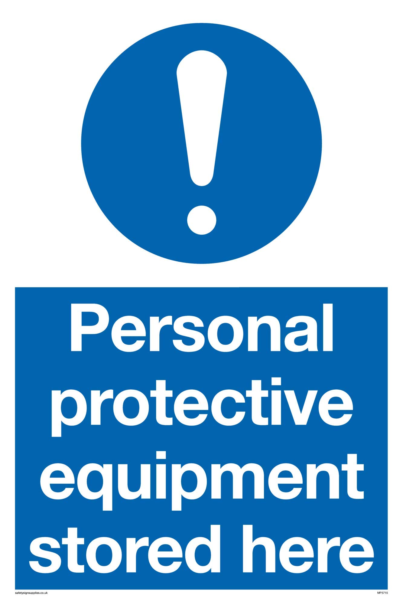 Viking Signs MP5715-A4P-V "Personal Protective Equipment Stored Here" Sign, Vinyl, 300 mm H x 200 mm W