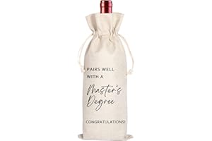 MAYDVDV Pairs Well with A Master's Degree Wine Bag Gift | Masters Degree Gift | Graduation Wine Bag | Funny Graduation Gift | Gift for Him | Gift for Her | Class of 2024 11WB31