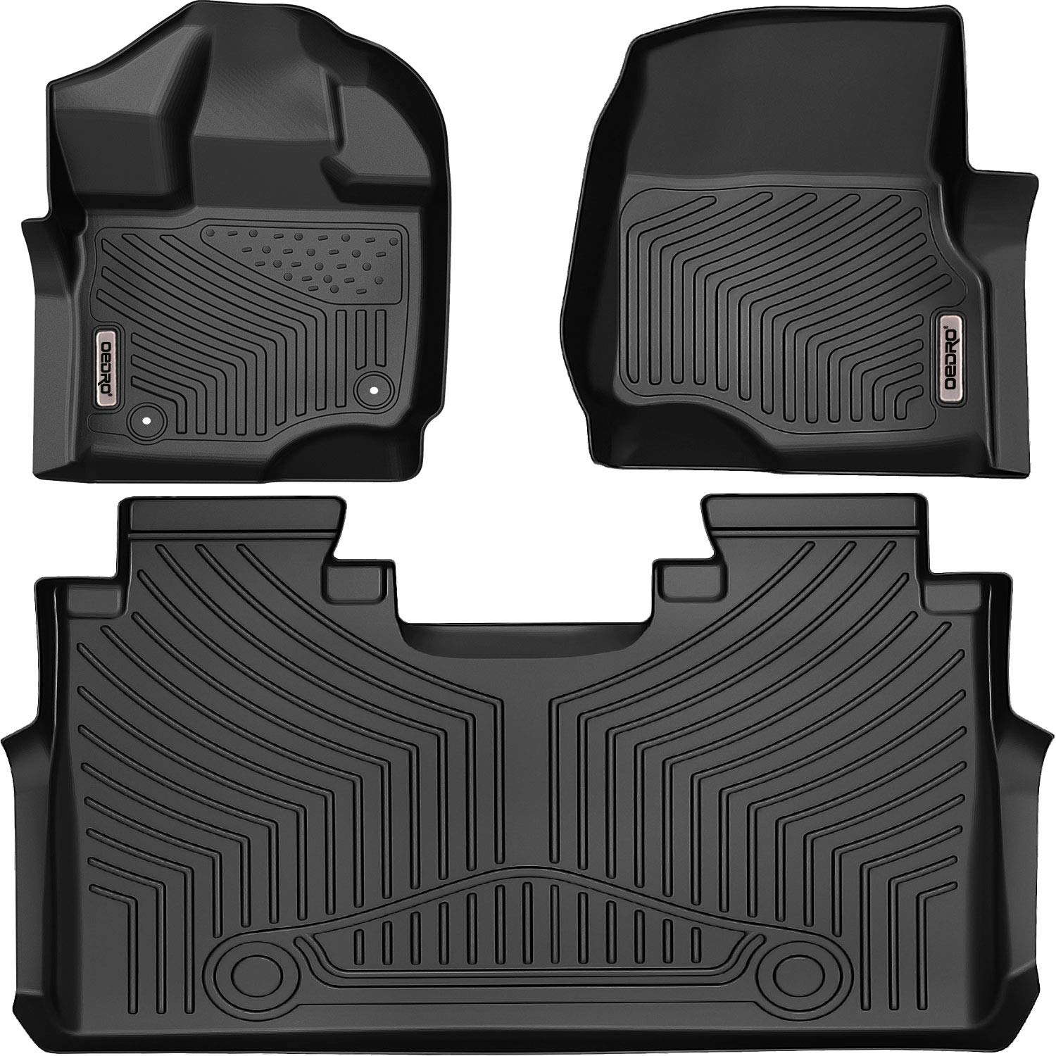 Oedro Floor Mats Liners Compatible For 2015 2021 Ford F 150 Supercrew Cab Unique Black Tpe All Weather Guard Includes 1st 2nd Front Row And Rear Floor Liner Full Set Buy Online In Qatar At