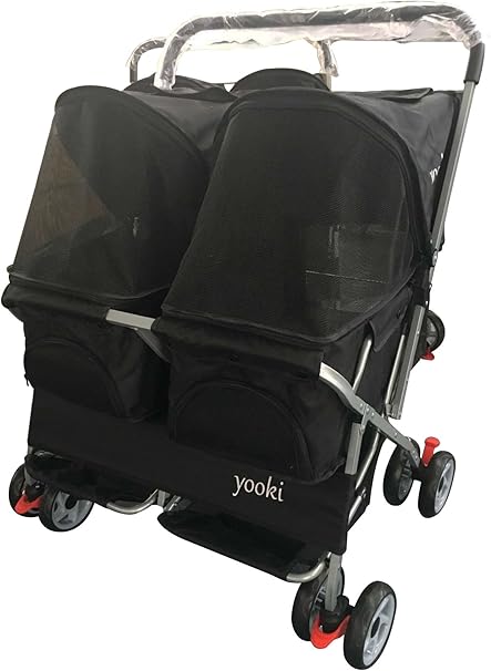double pet stroller side by side