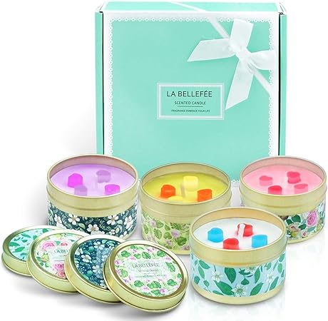 Amazon Scentoriniアロマキャンドル フランスキャンドル プレゼント ろうそく カップキャンドル 香り キャンドル 蓋付き Scentorini アロマキャンドル