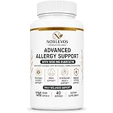 Advanced Allergy Support &ndash;Quercetin Complex&ndash;1000 mg Quercitin with Bromelain, Stinging Nettle, Vitamin C &amp; Zinc &ndash; Sinus, Immune &amp; Respiratory Supplement&ndash;Non-GMO,Natural Antioxidant-120 Vegan Capsules