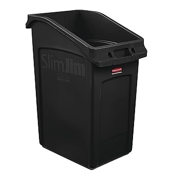 Rubbermaid Commercial Products 2026722 Slim Jim Under Counter Trash Can With Venting Channels 23 Gallon Black Amazon De Gewerbe Industrie Wissenschaft