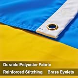 SHATCHI Ukraine Flag 5ft x 3ft Polyester with Brass Eyelets view 6